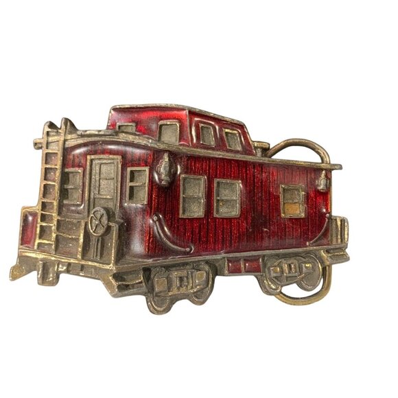 The Great American Belt Buckle Chicago Other - Vintage The Great American Chicago Belt Buckle Train Caboose 1979 (1151)
